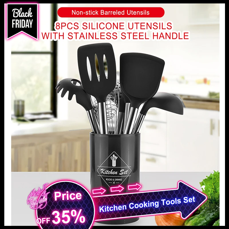 8 шт кухонные инструменты для приготовления пищи набор силиконовых