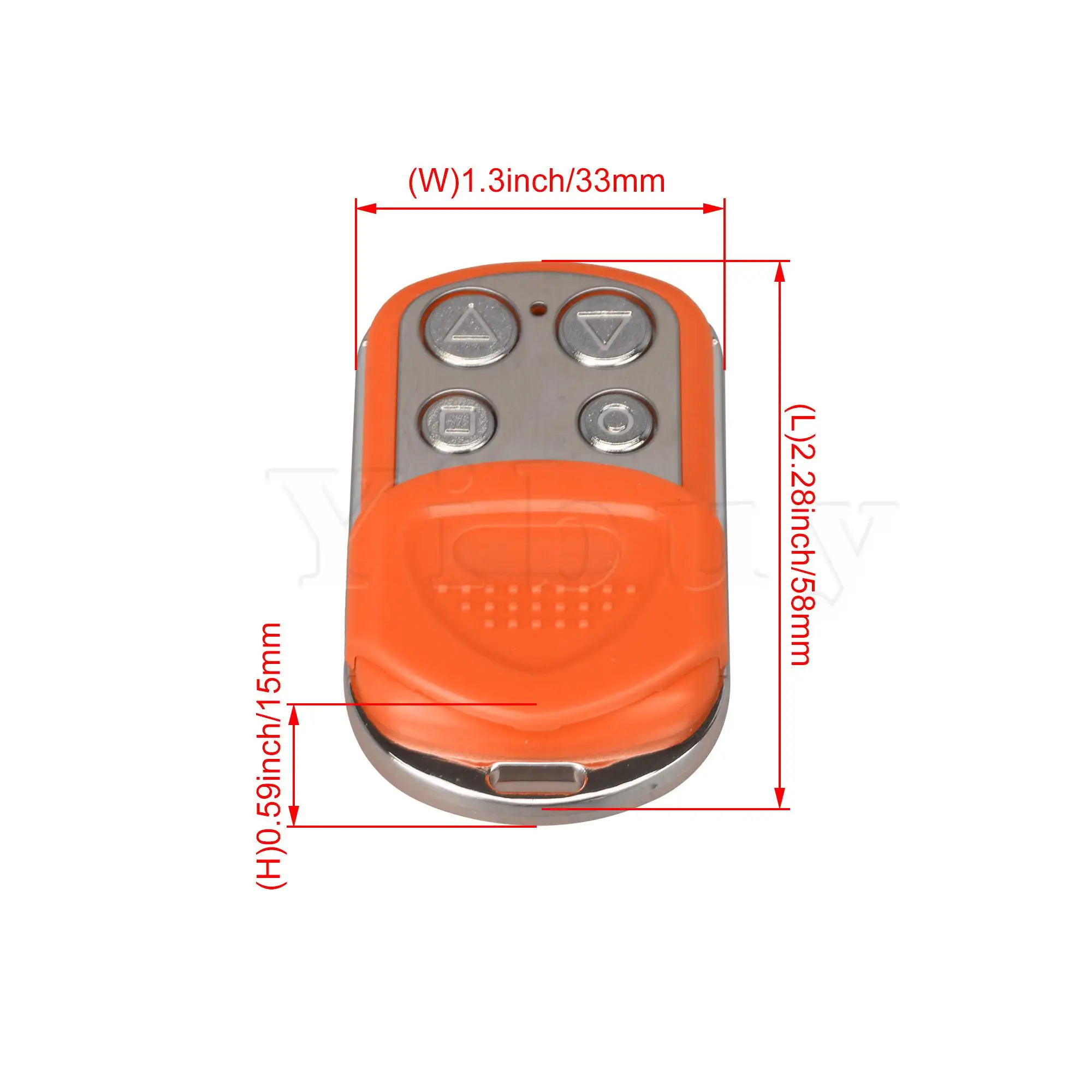 

4 Buttons Orange Remote Control Switch Relay Transmitter for Door 433MHZ