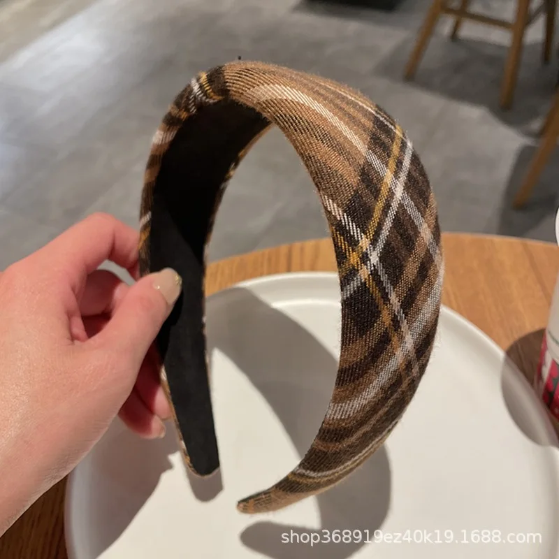 Кофейный цвет повязка для волос Женский Высокий череп топ Sen женская элегантная
