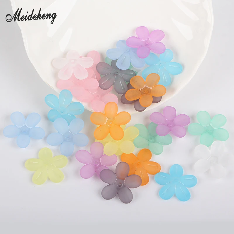 22 мм модные матовые пять лепестков цветок бисер украшение обуви DIY Ювелирные