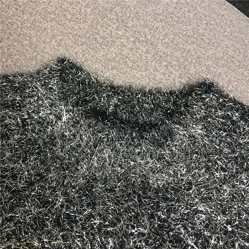 Женский трикотажный пуловер яркий Свободный серебристого цвета с кисточками и