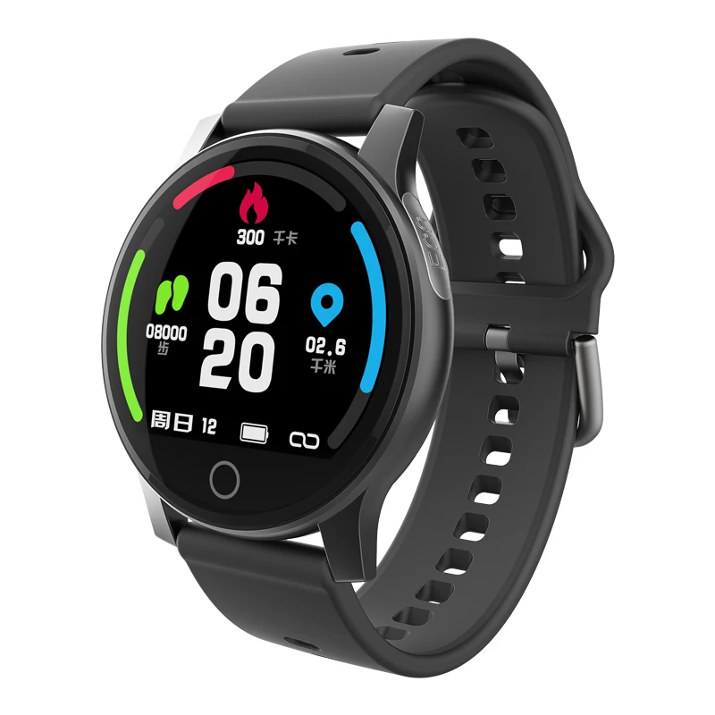 Черный Новые смарт-часы для мужчин ЭКГ+ PPG Bluetooth 5,0 браслет сфигмометр трекер активности для Android huawei Honor телефон подарок умные часы - Цвет: Черный