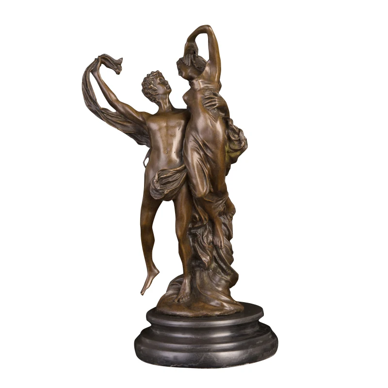 

Jean Debut reproduction bronze art decoration love boy and girl statue sculpture for decorative