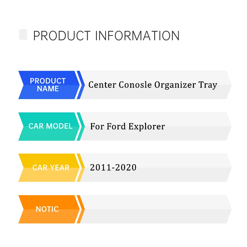 Коробка центральный автомобильный подлокотник для хранения Ford Explorer 2011-2015 2016 2017