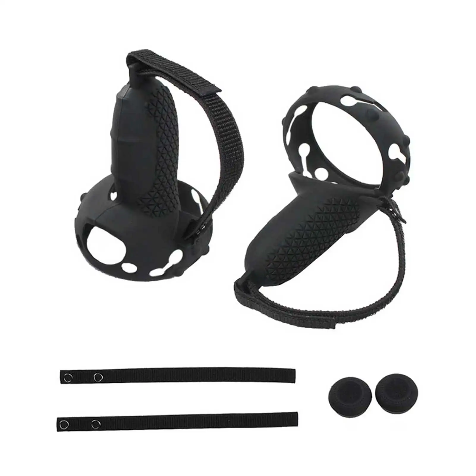 

1pair Protective Silicone Controller Grip Cover Shockproof With Knuckle Strap Touch VR Accessories Anti-throw For Oculus Quest 2