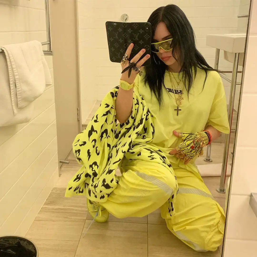 Billie Eilish Футболка мужская женская уличная одежда, футболки хип-хоп Музыка Billieeilish футболка размера плюс футболки одежда kanbap1992
