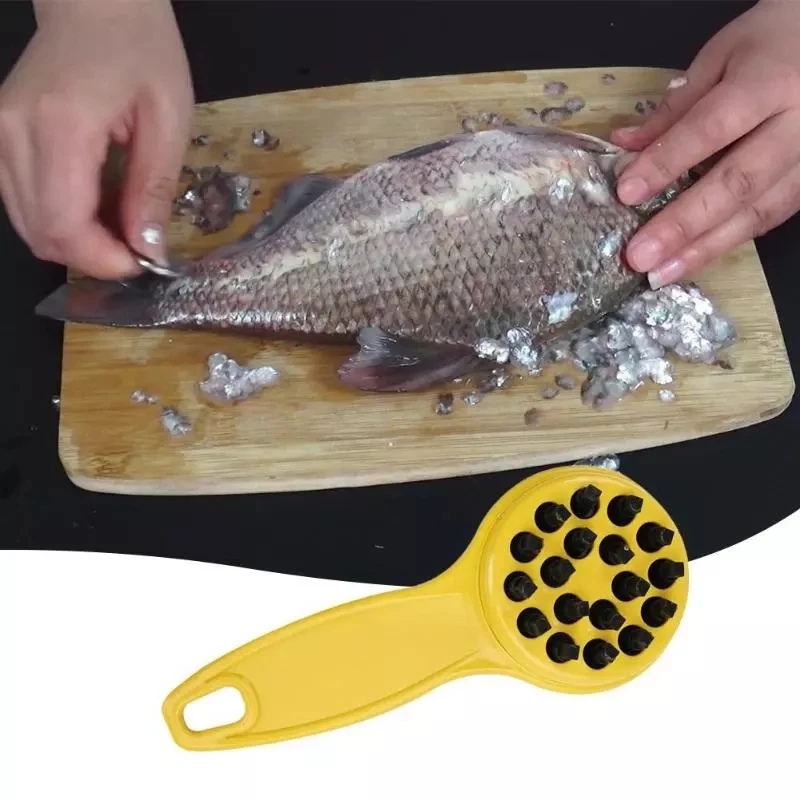 

Fish Skin Brush Scraping Fishing Scale Brush Graters Fast Remove Fish knife Cleaning Peeler Scaler Scraper Kitchen Tools Gadget