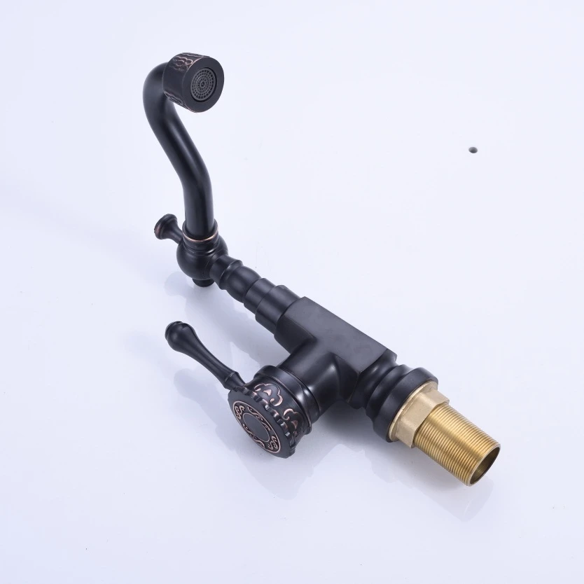 Смеситель для раковины в ванную комнату Черный кран смесители устанавливаемый