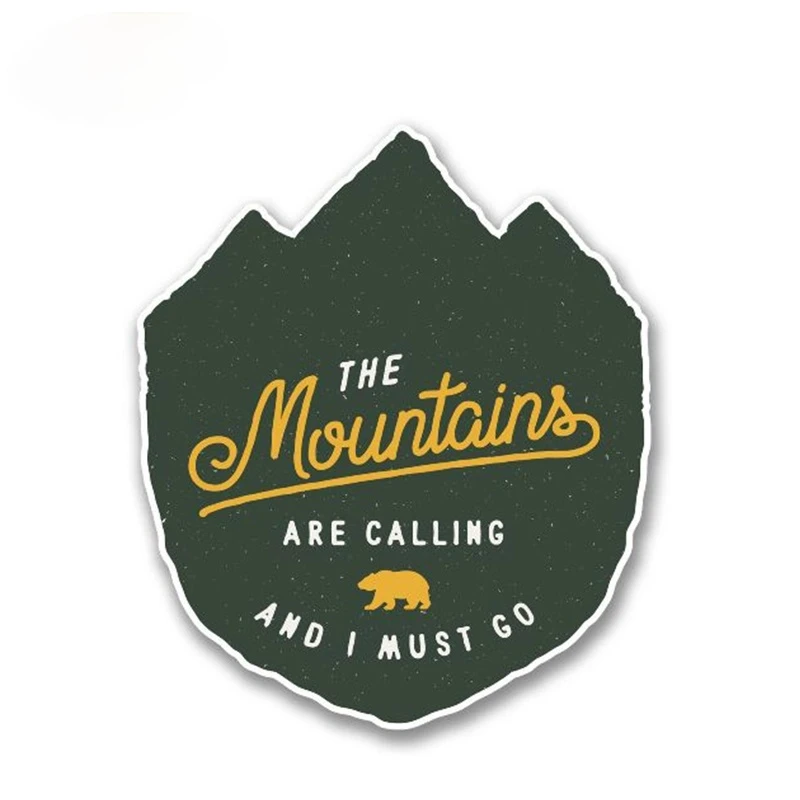 

13cm X 11cm Car Stickers The Mountains Are Calling Vinyl Sticker Ski Snowboard Climbing Decal Personality Motorcycle Waterproof