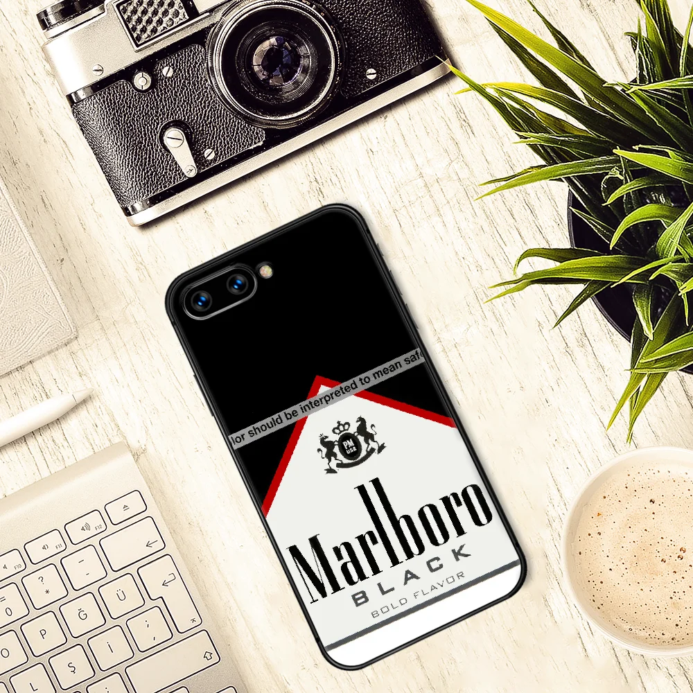 

smoke marlboros Phone Case Cover Hull For HUAWEI honor 7a 8s 8a 8x 9 9x 10 20 i Lite Pro black Etui Silicone Cover Trend Shell
