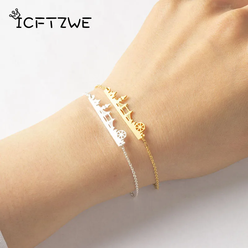 ICFTZWE Statement английский городской пейзаж Лондонский браслет для женщин ювелирные
