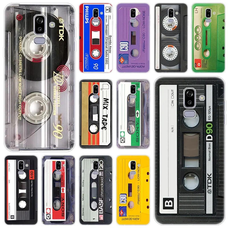 Популярный классический силиконовый чехол со старыми кассетами для Samsung Galaxy J2 Pro