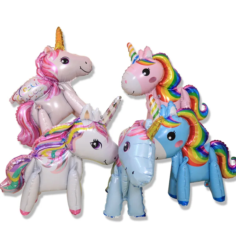 1 шт алюминиевая фольга Единорог шар День рождения детей день воздушные шары для