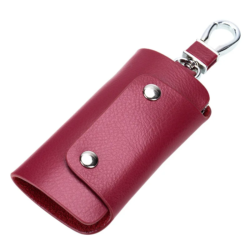 

Leather Buckle Key Wallets Men Women Key chain Holder Housekeeper Keys Organizer Keychain Case