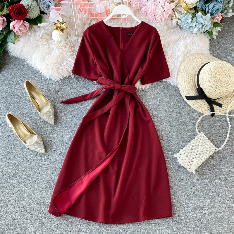 Новинка 2020 летнее модное женское винтажное платье vestidos mujer с коротким рукавом