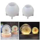 Хрустальный шар, ночная силиконовая форма для смолы, эпоксидная DIY Ручная работа, круглые УФ-смолы, формы для украшения дома, литые формы