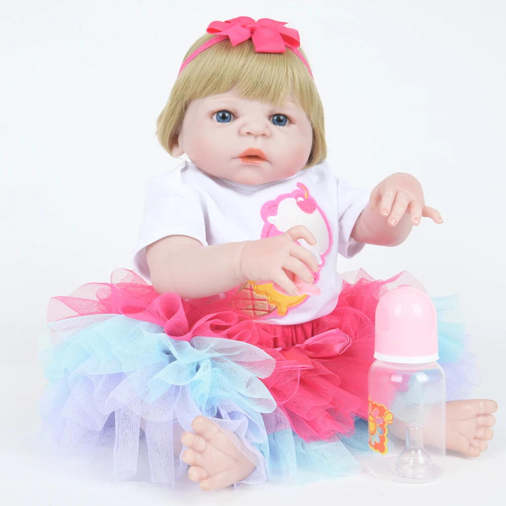 22 ''новые Bebe Reborn куклы для оптовой продажи прекрасный полный силиконовый