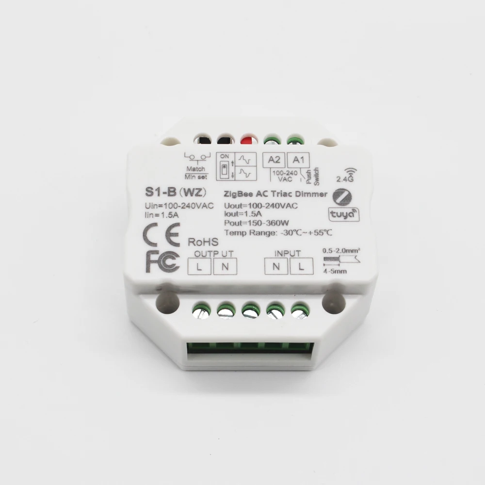Светодиодный регулятор яркости Zigbee Tuya 220 В 230 умный радиочастотный выключатель 2 4G