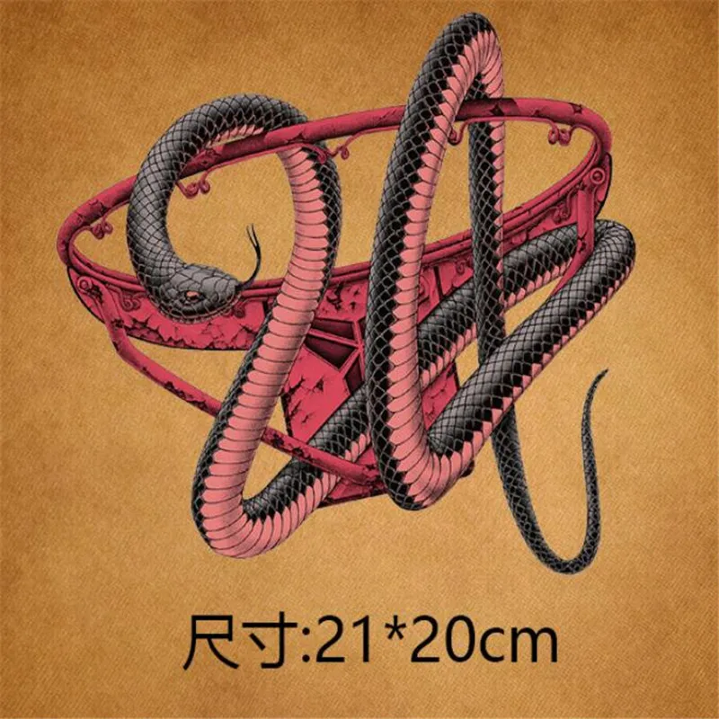 Модные новые черные Жара переводные накладки Mamba для украшения одежды стираемые