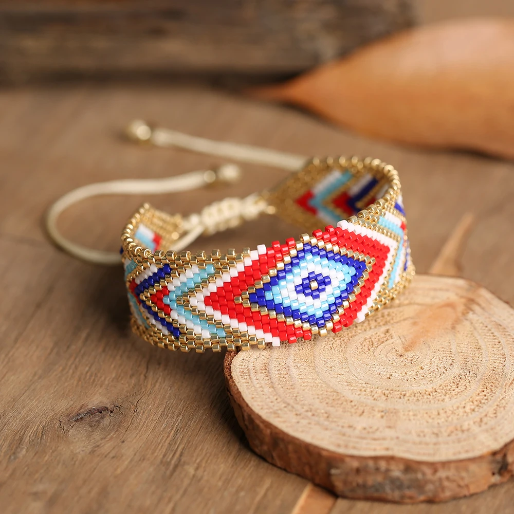 

YAUKIA Miyuki Women's Lucky Evil Eye Bracelet Luxury Bracelet Gift Gift for Friends Pulsera Jewelry Handmade Bead Woven Jewelry
