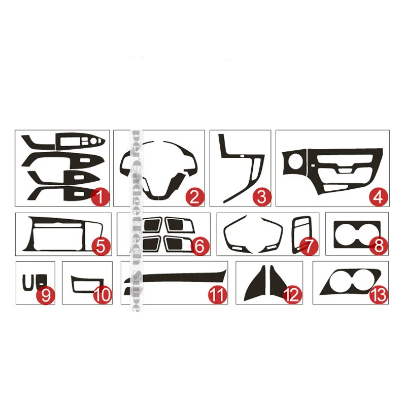Стайлинг автомобиля центральная консоль изменение цвета углеродное волокно