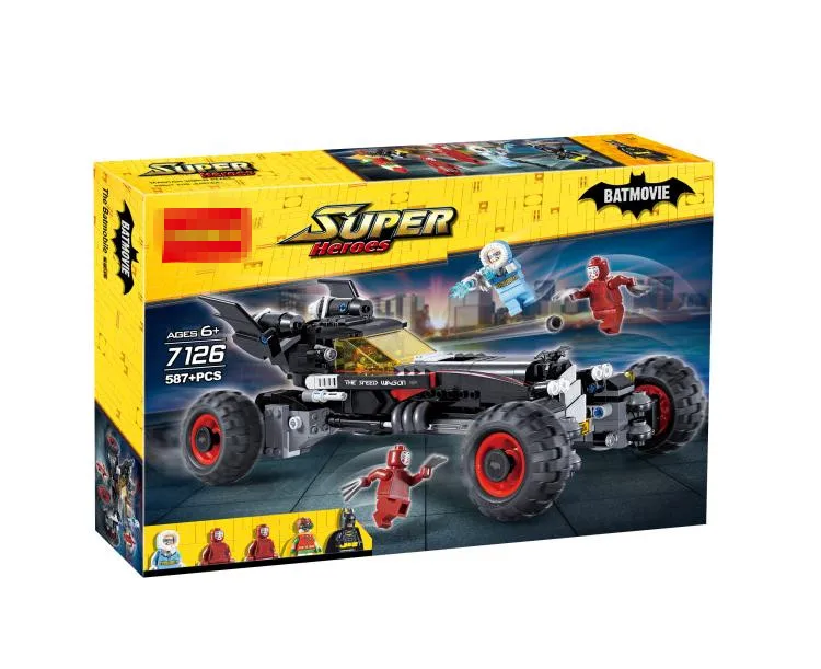 587 шт Новые Супер Герои Бэтмен фильм Ultimate Batmobile Fit Legoingly фигурки Бэтмена Модель