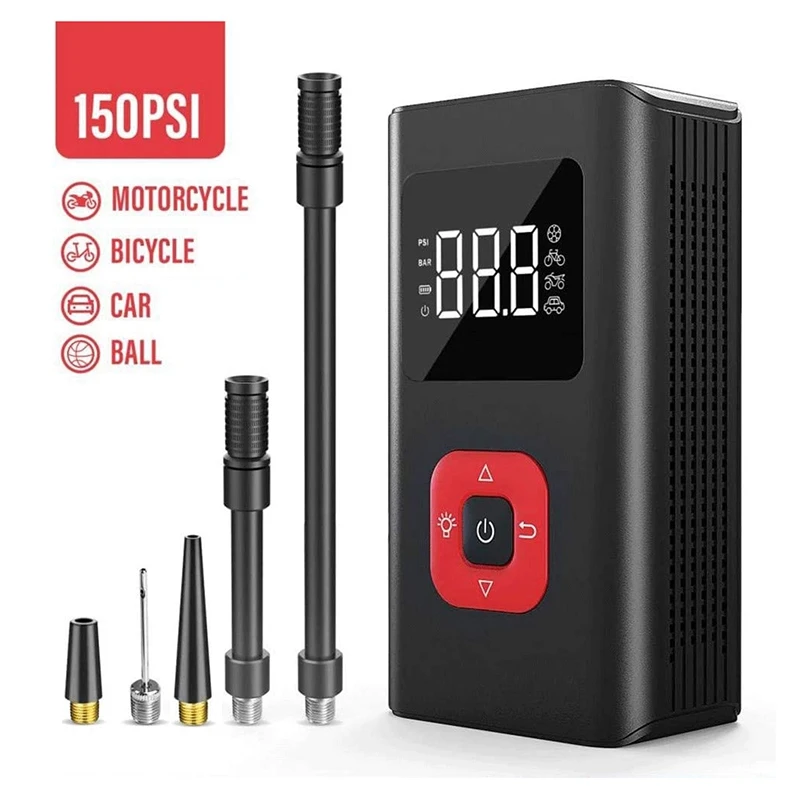 Barato Inflador De Neumáticos Portátil Para Coche, Compresor De Bomba De Aire, Probador De Presión De Neumáticos Eléctrico Con Carga Inversa Inalámbrica