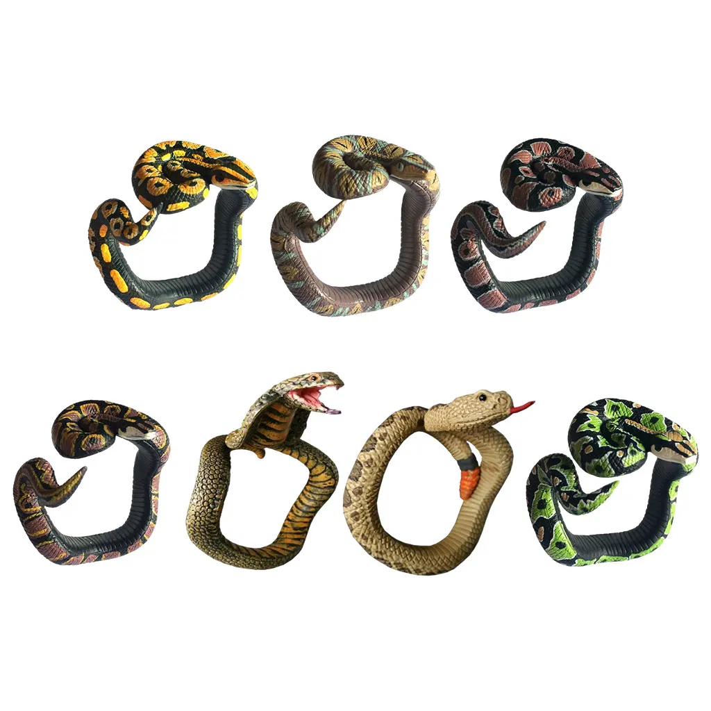 

Portable Fake Snake Bracelet Toys, Artificial Animal Model Funny Wristband, Prank Scary Plaything for Kids Children Party Gifts