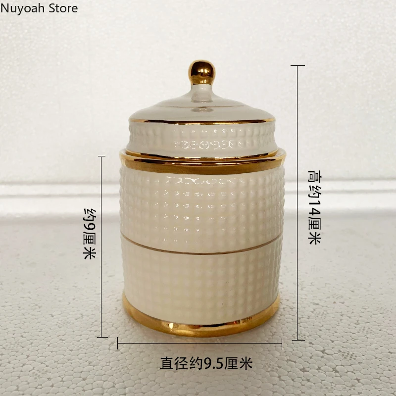 

Household Storage Tank Storage Tank Candy Box Storage Ornaments Kitchen Storage Tank European-style Home Decoration Accessories