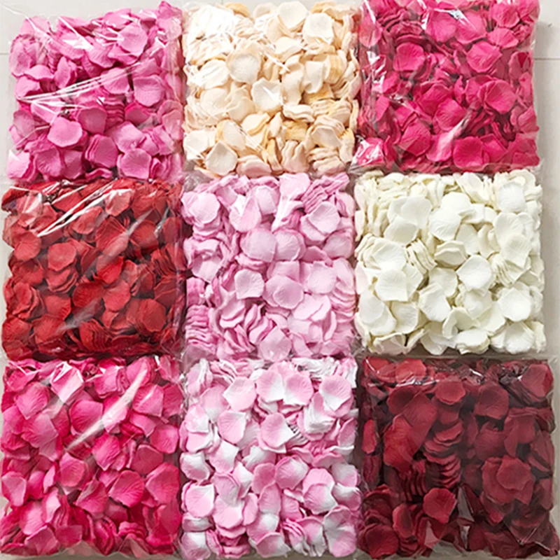 Романтические искусственные лепестки роз свадебные украшения аксессуары