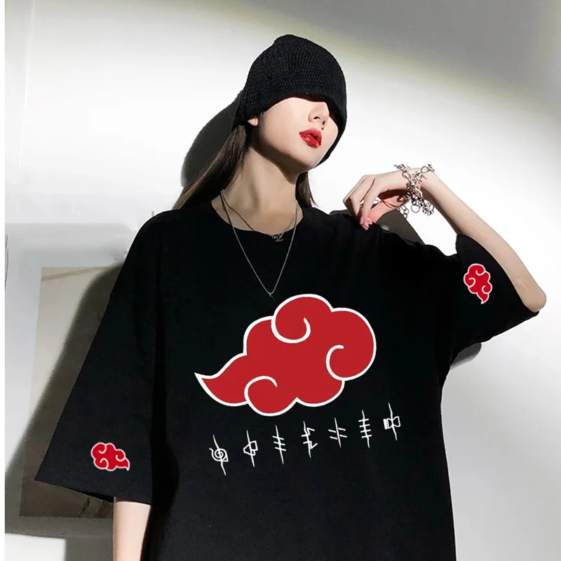 

Akatsuki – T-shirt à Manches Courtes Et Col Rond Pour Homme Et Femme, Streetwear, Estival Et Tendance, En Coton, Harajuku, S-3xl