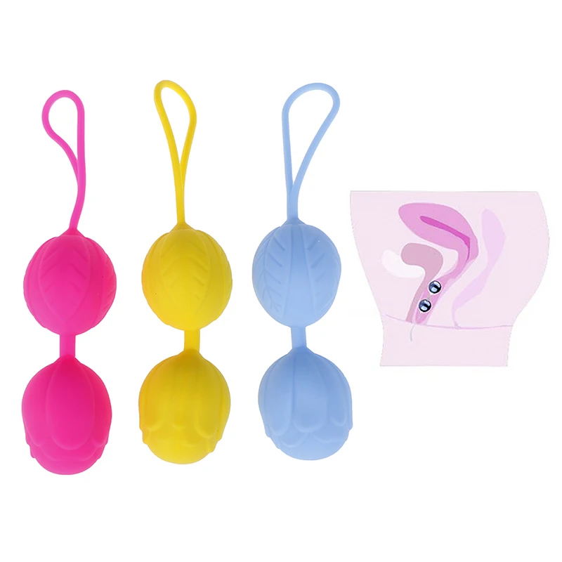 Шарики Бен Ва из секс игрушек 3 цвета 100% силиконовые шарики Кегеля умный любовный
