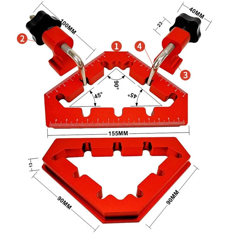 45/90 градусов L-образная искусственная плита позиционирование панели