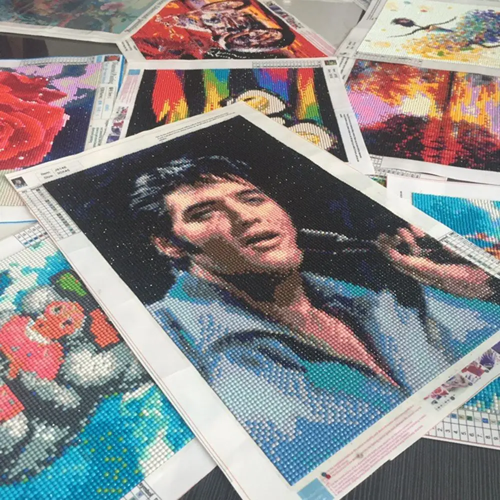 Алмазная живопись круглая вышивка 5D оранжевая роза крест рукоделие домашний