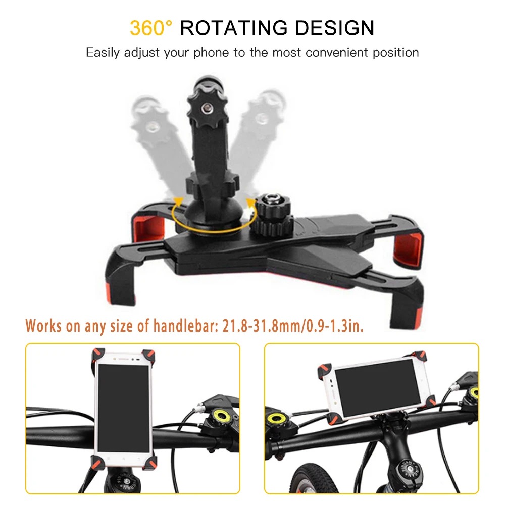 Держатель для телефона на велосипед с регулировкой вращающийся держатель