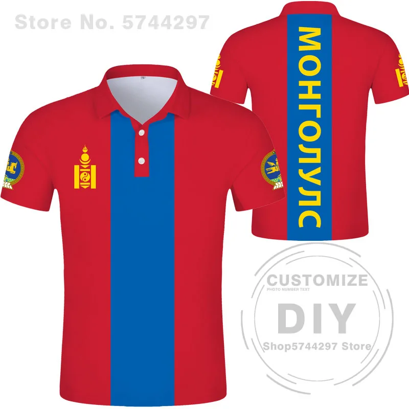 Монгольская рубашка-поло Mng с государственным флагом Mn Mongol страна колледж текст