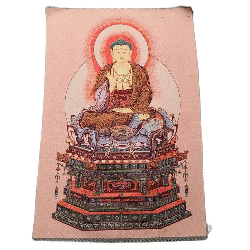 

Chinese Thangka Embroidery Handmade Silk Character Painting