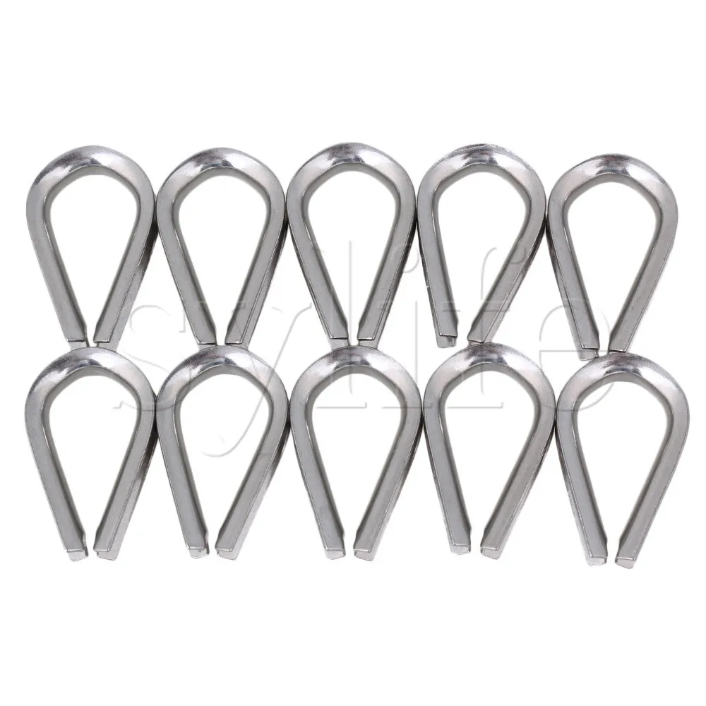 

10 шт. Серебряный 304 прорезиненный защитный наперсток из нержавеющей стали M6 европейский стиль