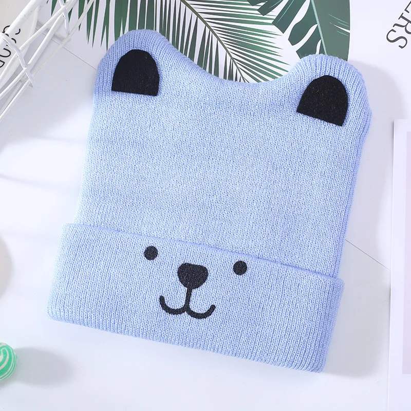 Детская шляпа Милая вязаная шапка на осень и зиму для маленьких девочек теплая