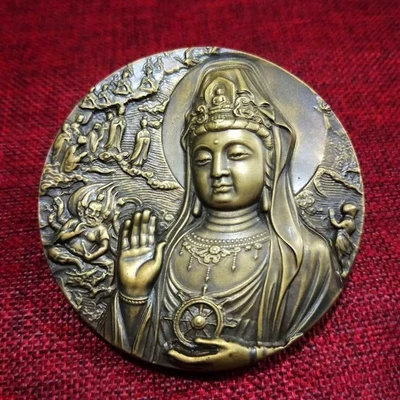 

The bronze antique Commemorative Medal of Guanyin