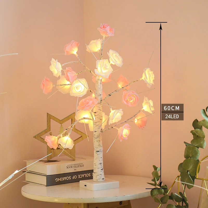 Светильник в виде Розы на дерево 45 см 60 см|Праздничное освещение| |