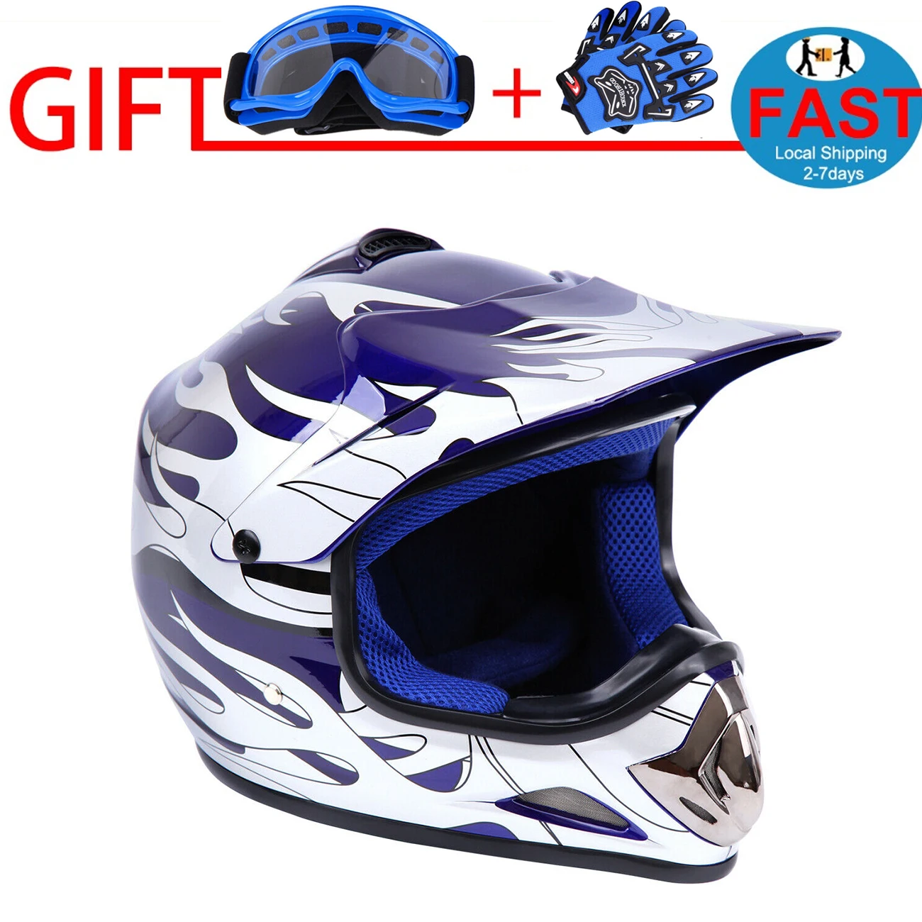 Детский мото rcoss шлем Внедорожный гоночный rbike Полный лицевой для велосипеда