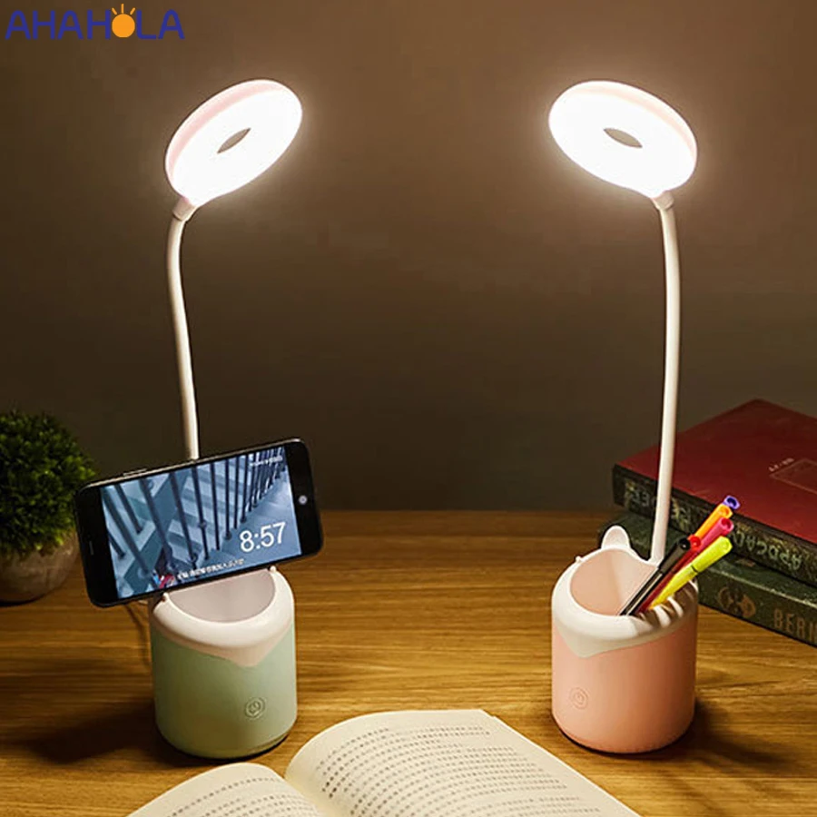 

Flexo Led Desk Lamps with Usb Touch Dimmable LED Stand Table Light Reading Lights Modern Rechargeable Study Lamp with Pen Holder