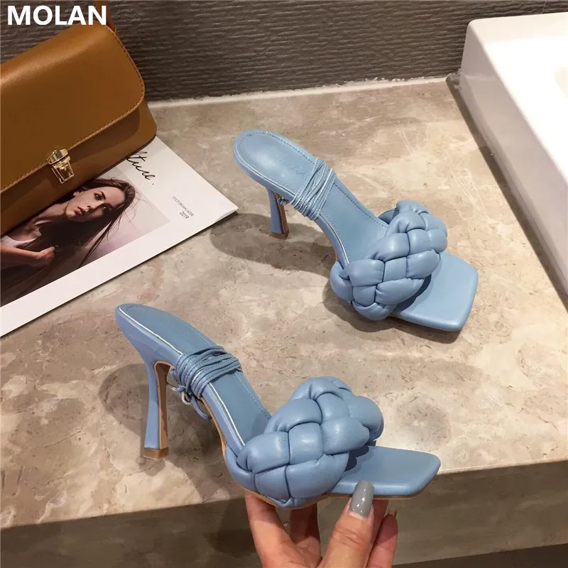 Бренд MOLAN Design Популярные Модные 2 способа ношения 2020 Роскошные плетеные сандалии