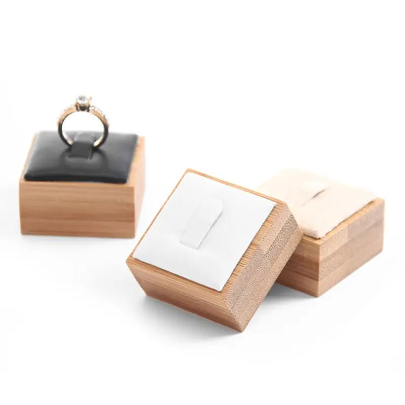 Natural Bamboo Jewelry Ring Display Stands Holder Showcase Organizer Wedding Gift Trade Show Gallery Store Props | Украшения и