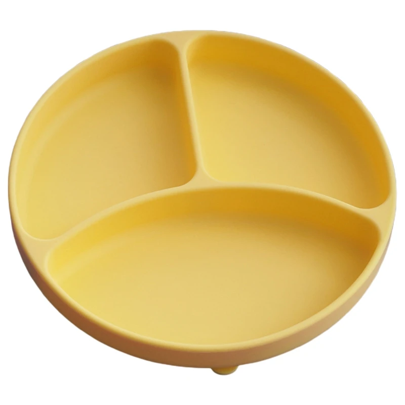 

Waterproof Food Grade Silicone Baby Divided Suction Bowl Anti-Slip Children Dinner Plate Infant Learning Feeding Dish