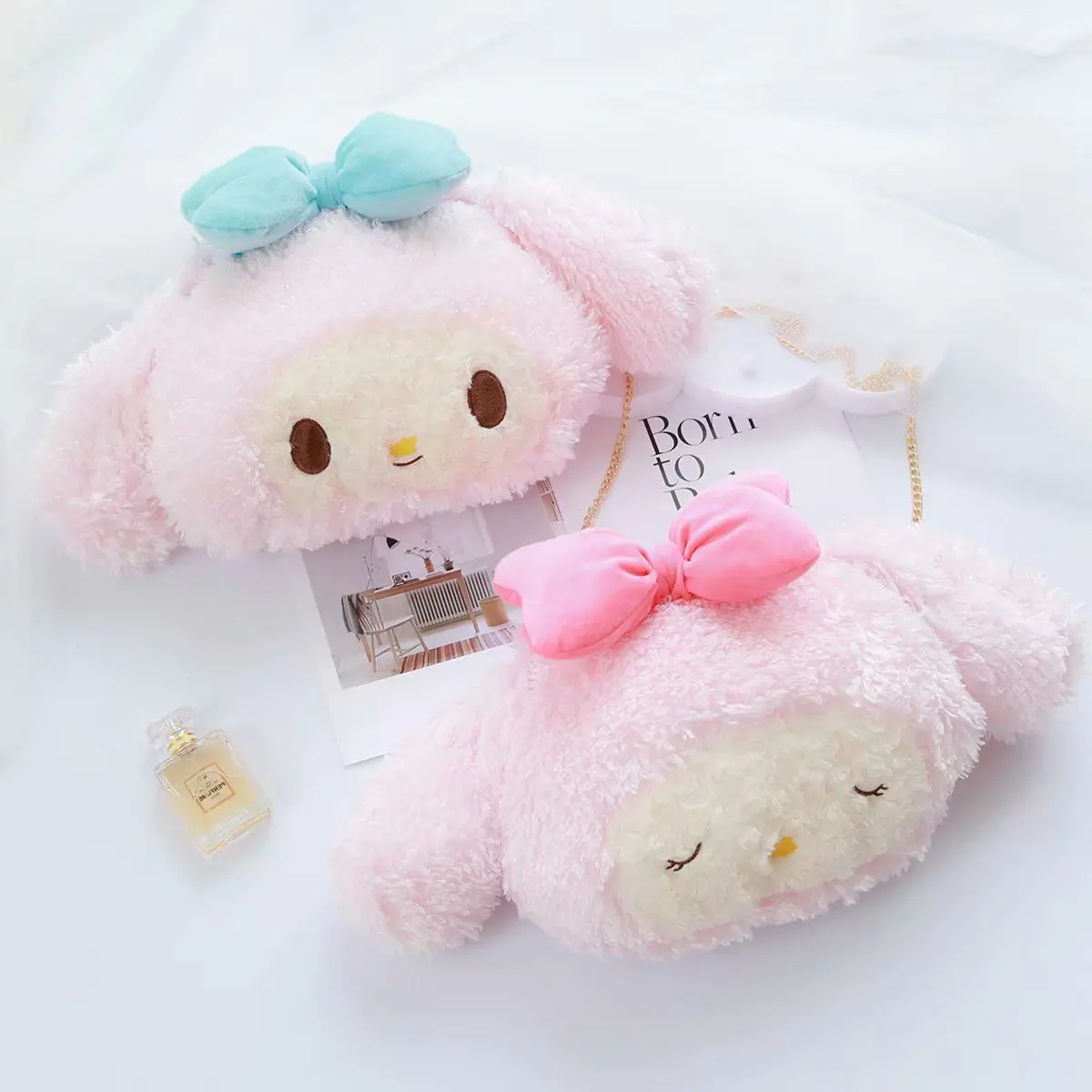 Kawaii мультфильм кролик мой музыкальный плюшевый сумка на плечо; сумка-мешок милая кукла-кролик подходит для девочек красивые подарки