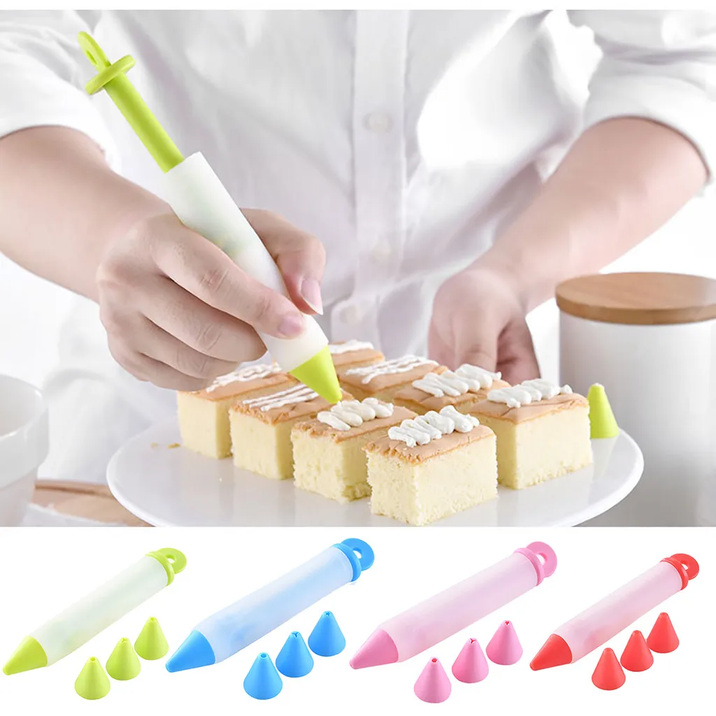 Pastry Icing Pen Cake Tools Piping Bag Nozzle Tips Fondant Cookie Ice Cream Syringe Muffin Dessert Decorator | Дом и сад