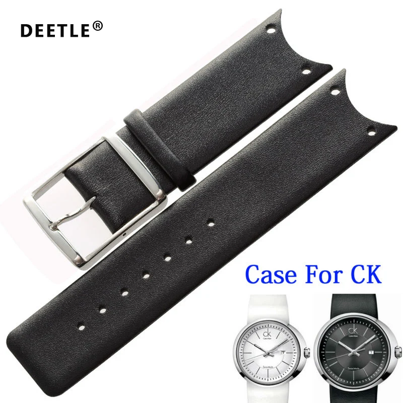 

DEETLE Top Quality Genuine Calf Leather Strap Watch Band Red Watchband Case For CK Calvin Klein KOH23101 KOH23307