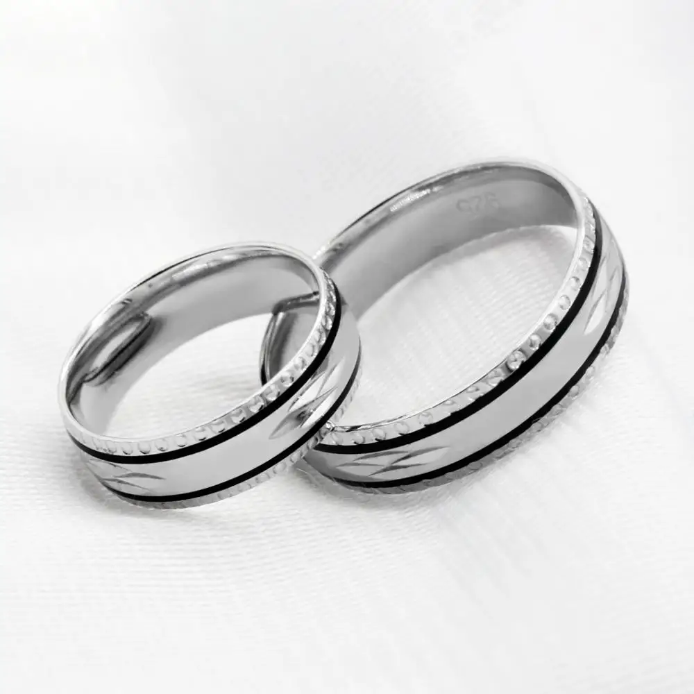 Solid 925 Sterling Silver Couple Rings For Lovers Women Men Fall In Love Engagement Wedding Unisex Fine Jewelry | Украшения и